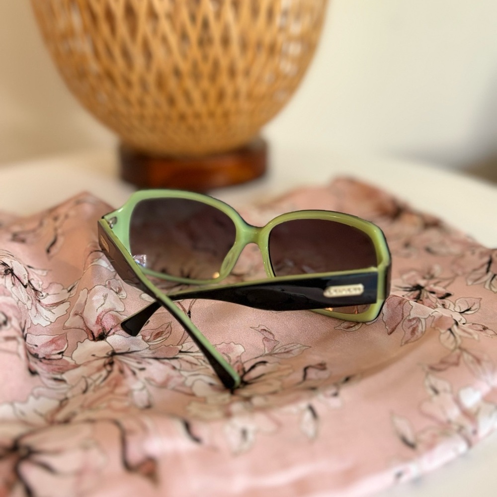 Coach Women's Sunglasses in Green and Black- Ginger S496 Black - Picture 3 of 12